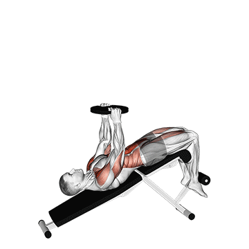 Weighted Decline Sit-Up demonstration